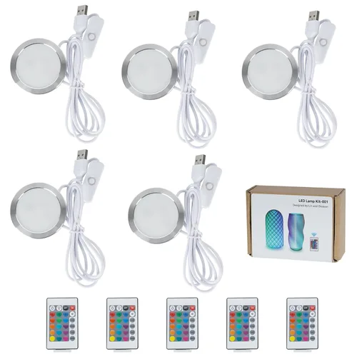 Vista 12 de 1 pieza de kit de lámpara LED RGB con control remoto 001, función de memoria de fallo de energía para impresoras 3D Bambu Lab Multicolor Makerworld