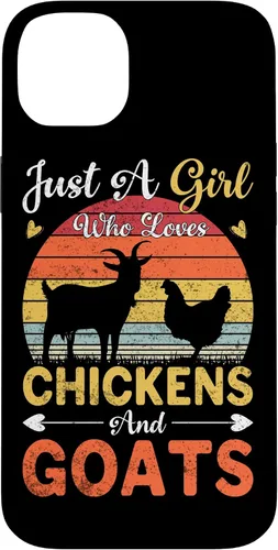 Vista 15 de Funda de regalo vintage con texto en inglés «Just A Girl Who Loves Chickens and Goats Farmer» para iPhone 17