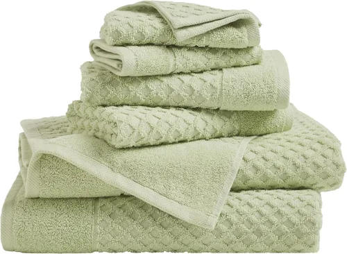 Vista 43 de Great Bay Home - Toallas de mano 100% algodón blanco, 6 toallas de baño suaves para manos, altamente absorbentes y de secado rápido, colección 01