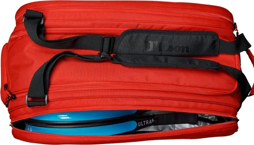 Vista 9 de WILSON Tour Padel Bag - Capacidad para hasta 6 paletas, rojo/negro