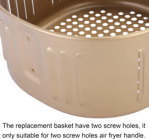 Vista 9 de Cesta de repuesto para freidora de aire para Power XL de 5.3 cuartos de galón, cesta para freidora de aire para Gowise USA 5.8QT, antiadherente