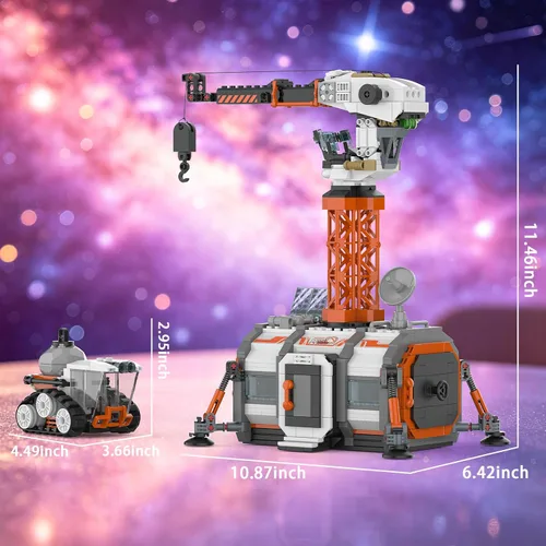 Vista 7 de Space Base Building Sets, Exploration Space Station Model, 1000 PCS Ll001
