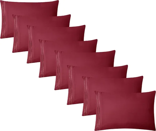 Vista 77 de Clara Clark Fundas de almohada de tamaño estándar – Funda de almohada ultra suave, fundas de almohada de microfibra ligera tamaño Queen – Juego de 2