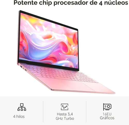 Vista 4 de Auusda Computadora portátil de negocios para el trabajo, PC portátil para estudiantes universitarios, pantalla FHD de 15.6 pulgadas, procesador de 4