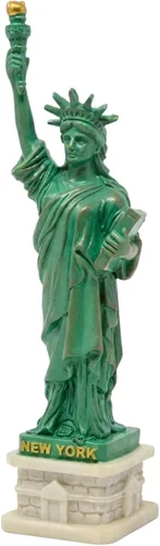 Vista 2 de Estatua de la Libertad escultura de la colección Liberty Island de la ciudad de Nueva York, recuerdos (8 pulgadas de alto)