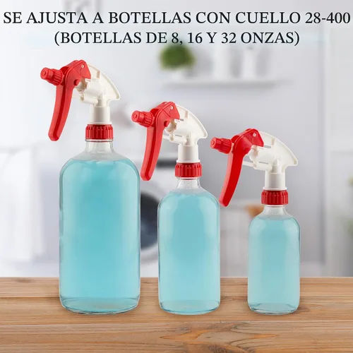 Vista 4 de Cornucopia Brands 28-400 boquillas rociadoras de gatillo de repuesto (paquete de 12); pieza de repuesto resistente de 16 onzas / 32 onzas botellas