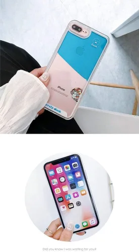 Vista 6 de UnnFiko Funda líquida compatible con iPhone 6 Plus 6s Plus, 3D Cool Quicksand Flowing Floating Bling Glitter Soft Case para niñas y mujeres