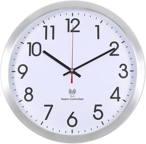 Vista 11 de Reloj de pared blanco de 8 pulgadas, silencioso, con temperatura Decorativo para cocina/sala de estar/dormitorio/oficina/escuela/aula