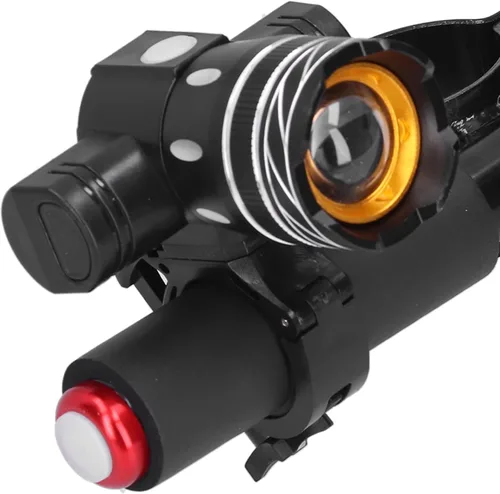 Vista 5 de Faros delanteros para manillar de scooter, luces de bicicleta recargables por USB, kit de luz de tercer engranaje para scooter