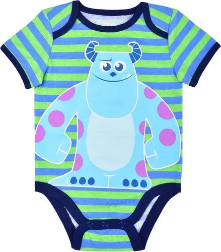 Vista 2 de Disney Baby Boys Monsters Inc Mickey o Buzz Lightyear Paquete de 2 baberos y body