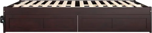 Vista 5 de AFI, Colorado - Cama de plataforma Queen con 2 cajones de almacenamiento, color espresso