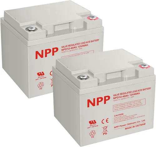 Vista 6 de NPP Batería de ciclo profundo AGM de 12 voltios y 22 Ah, repuesto de 12 V 20 Ah con terminales de tuerca y perno para respaldo de UPS, sistema