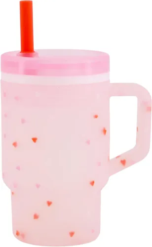 Vista 17 de Infantino Mi primer vaso, taza de silicona con pajita y asa, vaso de bebé resistente a derrames para llevar, botella de transición libre de BPA