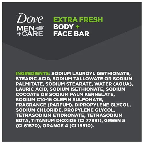 Vista 11 de DOVE MEN + CARE Limpiador de barra 3 en 1 para cuerpo, cara y afeitado, limpiador corporal y facial extra fresco, más hidratante que el jabón
