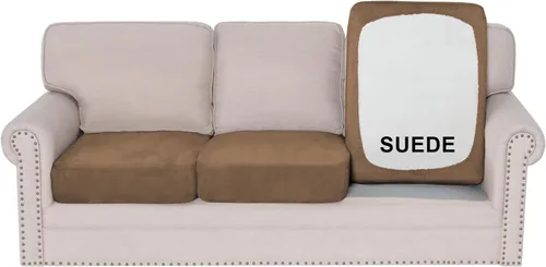 Vista 23 de H.VERSAILTEX Funda de asiento de gamuza elástica para sala de estar, fundas de sofá aptas para mascotas, fundas de sofá gruesas y suaves, lavables