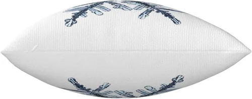 Vista 4 de VARUN Fundas de almohada de copo de nieve transparentes con fondo blanco, diseño artístico de invierno, fundas de almohada cuadradas para decoración