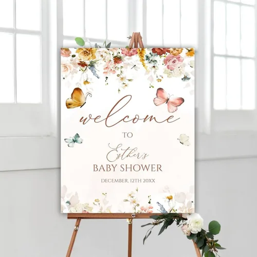 Vista 13 de Letrero de bienvenida con texto en inglés "Oh Boy Safari Animals Baby Show", cartel de bienvenida para baby shower, cartel de bienvenida para baby