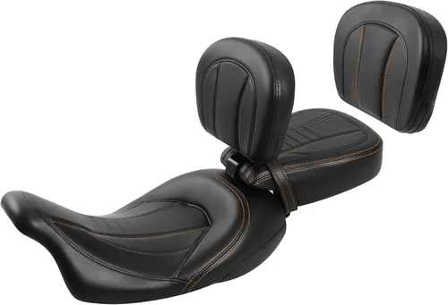 Vista 16 de TCT-MT Asiento de cuero de conductor y pasajero para Harley Street Glide Road King 2009-2019; Road Glide CVO Street Glide 2015-2019;Street Glide