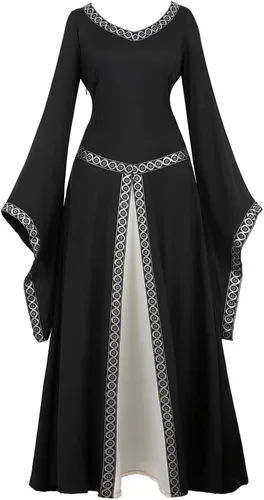 Vista 127 de Kranchungel - Vestidos renacentistas de estilo medieval/irlandés/campesino para mujer; disfraz de hada, para bailes