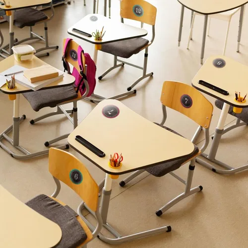 Vista 6 de SICOHOME Puntos de línea para el suelo del aula, 36 calcomanías de números para el aula, números de alineación, números de piso, marcadores