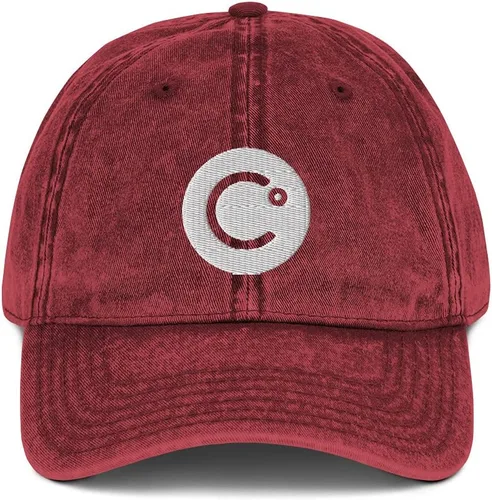 Vista 4 de Sombrero Celsius (Gorra de sarga de algodón vintage bordada) CEL Crypto