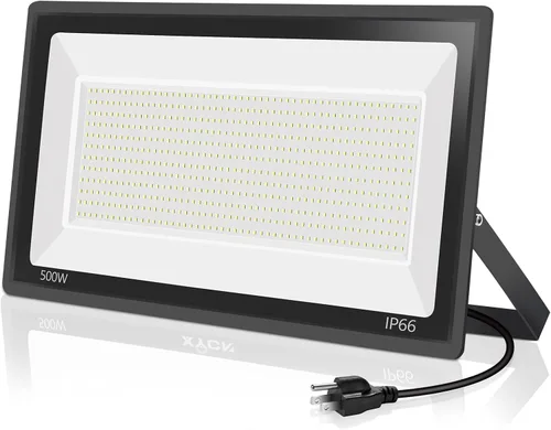 Vista 12 de YANYCN - Paquete de 4 reflectores LED de 100 W, luces de seguridad exterior súper brillantes con enchufe, luz de inundación impermeable IP66