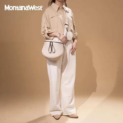 Vista 2 de Montana West Bolsos grandes cruzados para mujeres, bolso de cintura con bandolera ajustable