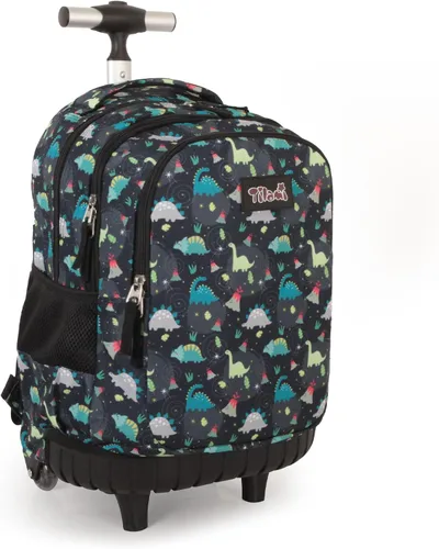 Vista 22 de Tilami Mochila con ruedas para niños y niñas, astronauta