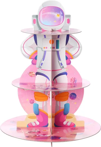 Vista 9 de Honeydak Decoración de soporte para cupcakes de fiesta de hadas de 3 Hada Ángel