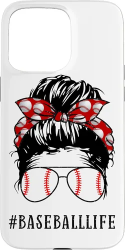Vista 31 de Mom Messy Hair Bun Aviators Glasses Baseball Mother Life Case for iPhone 17