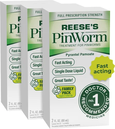 Vista 8 de REESE'S PINWORM Líquido medicinal para toda la familia, fuerza de prescripción completa, 2 onzas, # 1 recomendado por el médico, desparasitante