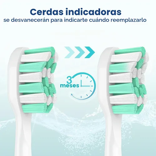 Vista 5 de Aoremon Cabezales de cepillo de dientes para cabezales de repuesto Phillips Verde-10