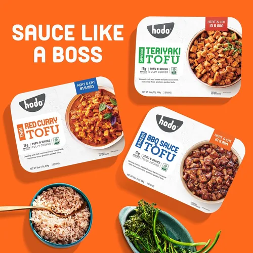 Vista 7 de Hodo Tofu orgánico extra firme 1.69 oz de proteína (96% de valor diario) por paquete, ideal para freidora de aire o sopa, ideal para tofu Mapo