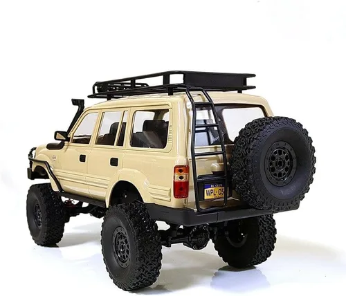 Vista 5 de RC Rock Crawler RC Truck 4x4 WPL C54-1 RTR Escala 1/16 RC Crawler, camión todoterreno todo terreno con chasis y choque mejorados, caja de cambios