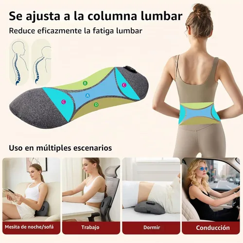Vista 12 de Masajeador de espalda triple fusión 3 en 1 con calor Gris