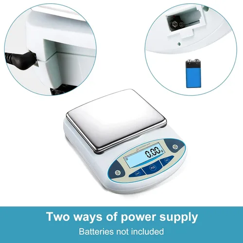 Vista 5 de Balanza analítica digital de 176.37 oz x 0.00 oz Báscula electrónica de laboratorio de alta precisión para laboratorio, investigación científica