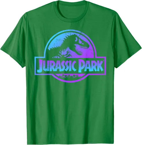 Vista 5 de Jurassic Park Camiseta de manga corta con logotipo Fossil azul y morado Negro