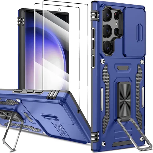 Vista 22 de Funda magnética para Samsung Galaxy Note 20 Ultra con soporte de anillo [con protector de pantalla] [Compatible con carga inalámbrica MagSafe] Funda