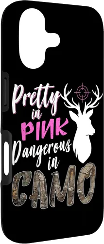 Vista 3 de Funny Pink Camo Hunting Graphic Women Deer Buck Hunters Case for iPhone 17