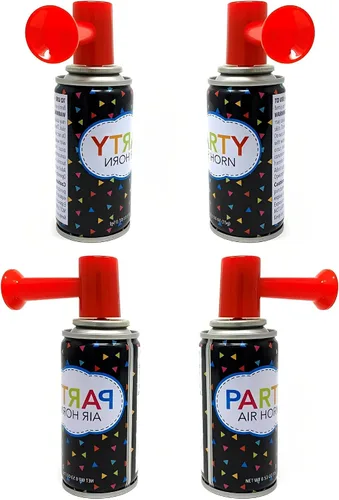 Vista 5 de Air Horn - Mini generador de ruido de bocina de niebla con bomba de mano, 2 paquetes de 1 lata 0.81 onzas