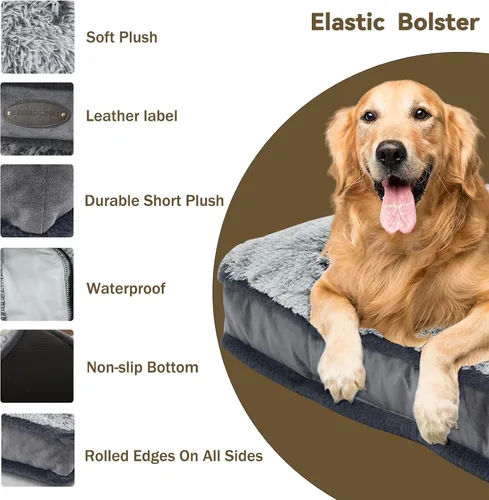 Vista 3 de Cama para perros medianos y pequeños, cama de lujo para perros de felpa, cómoda almohadilla para perrera, tapete para dormir para mascotas
