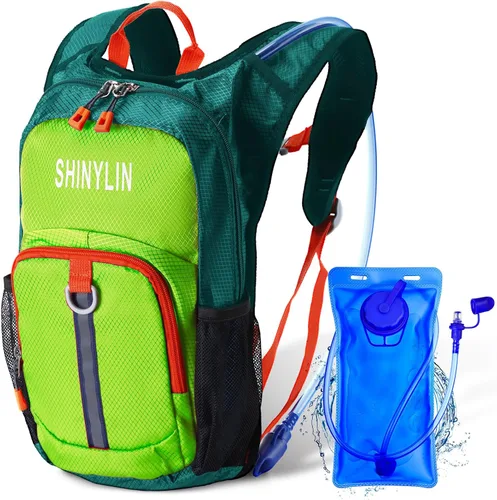 Vista 16 de Shinylin Mochila de Hidratación para Niños con Vejiga de Agua de 1.5L Mochila de Senderismo Ligera para Niños o Niñas Niños Ciclismo Escalada Correr