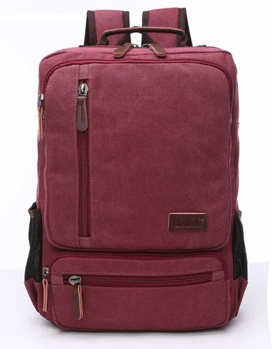 Vista 7 de Mochila de lona vintage, mochila resistente para senderismo y campamento, mochila casual para hombres y mujeres, se adapta a portátiles de 15.6 Café