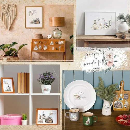 Vista 6 de BBTO 12 hojas de transferencia de Navidad para manualidades y muebles, calcomanías de transferencia de Navidad, calcomanías de invierno para madera