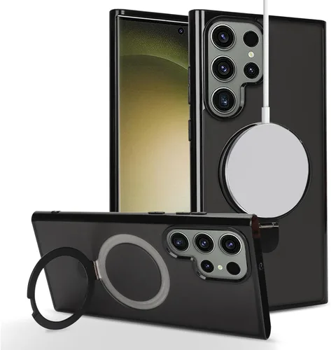 Vista 13 de Cavor - Funda para Samsung S23 Ultra, compatible con MagSafe, lavanda Funda para teléfono Galaxy S23 Ultra con función atril, protección suave,