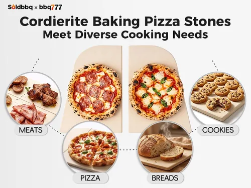 Vista 7 de Piezas de repuesto de piedra de pizza de cordierita para horno de pizza Ooni Koda 2 Max al aire libre, accesorios de piedra de pizza para hornear