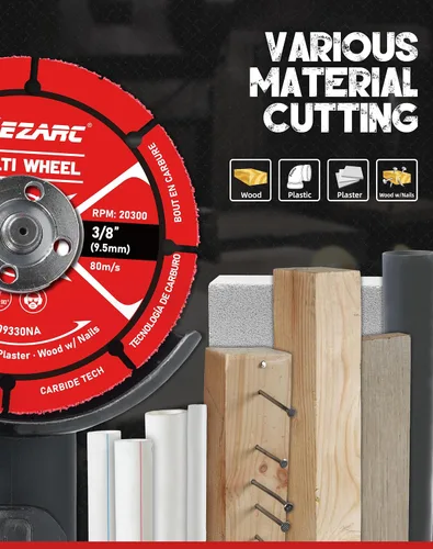 Vista 5 de Ruedas de corte de 3 pulgadas EZARC, disco de corte de carburo, rueda de corte para amoladora angular para madera, madera con clavos, laminado