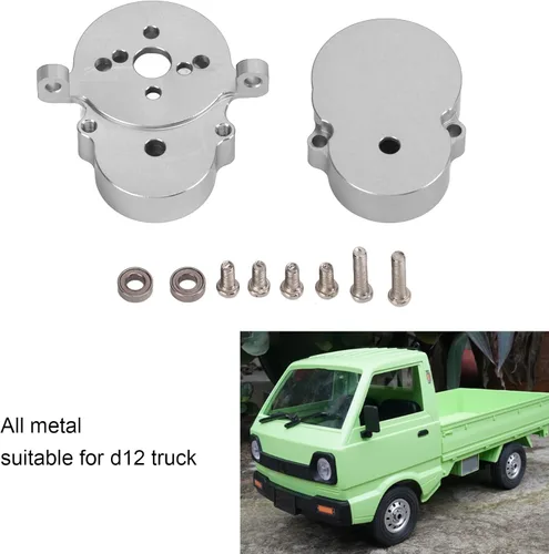 Vista 9 de VGEBY Carcasa de transmisión trasera, accesorio de camión RC Shell de metal para WPL D12 Truck (Plata) Accesorio de modelo de coche