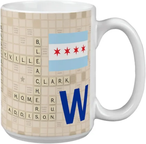 Vista 2 de Wrigley Field/Chicago Scrabble - Taza de café