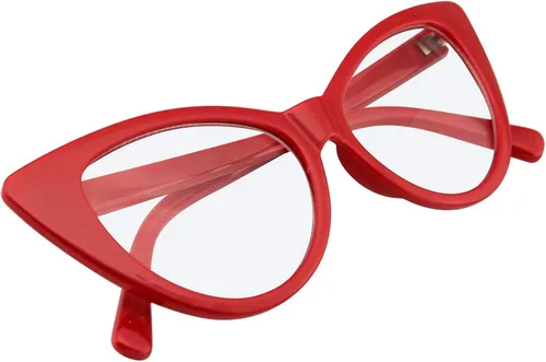 Vista 3 de Gafas de ojo de gato súper vintage, moda Mod transparente, Multi